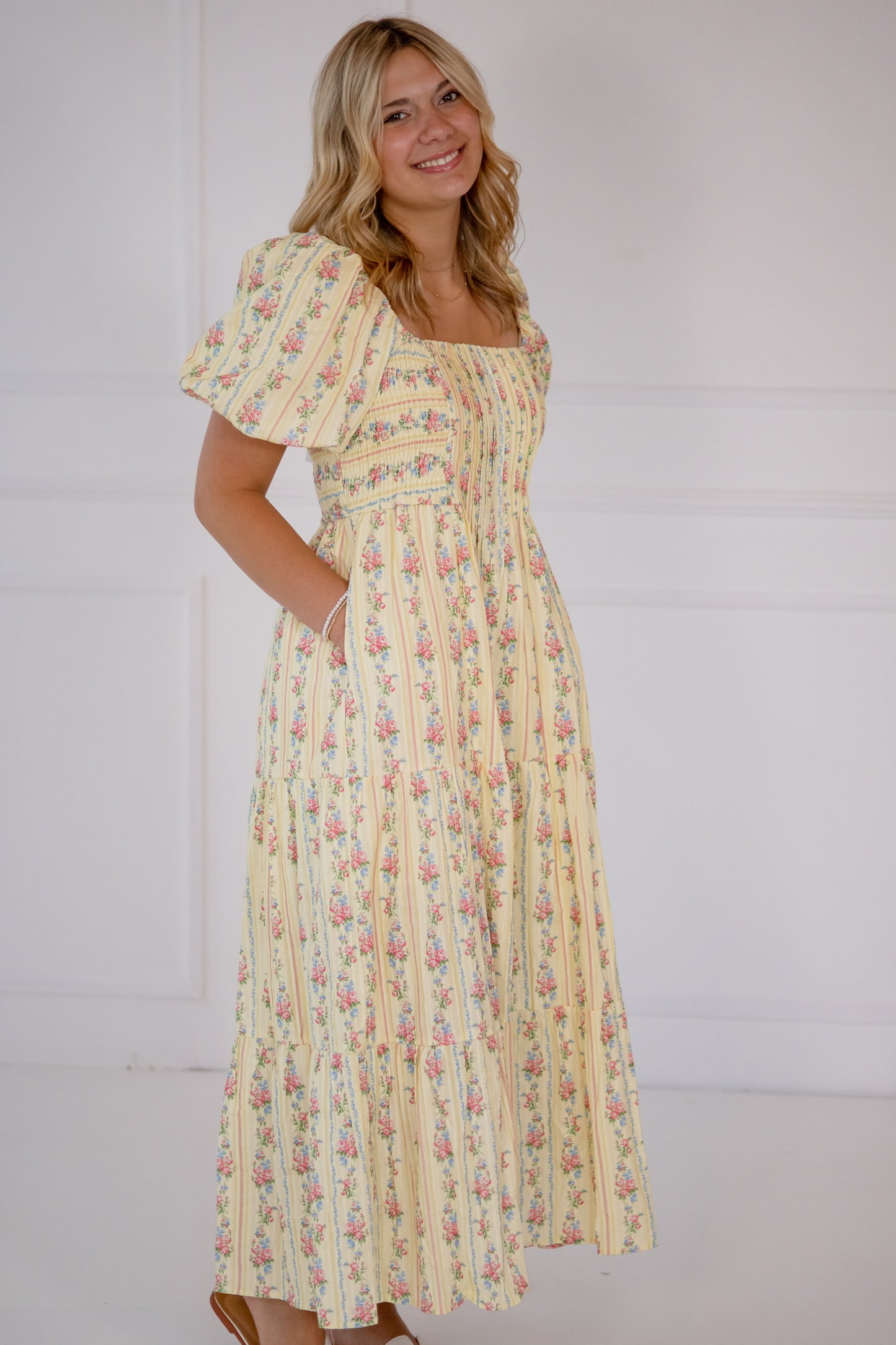 Tea party maxi- yellow