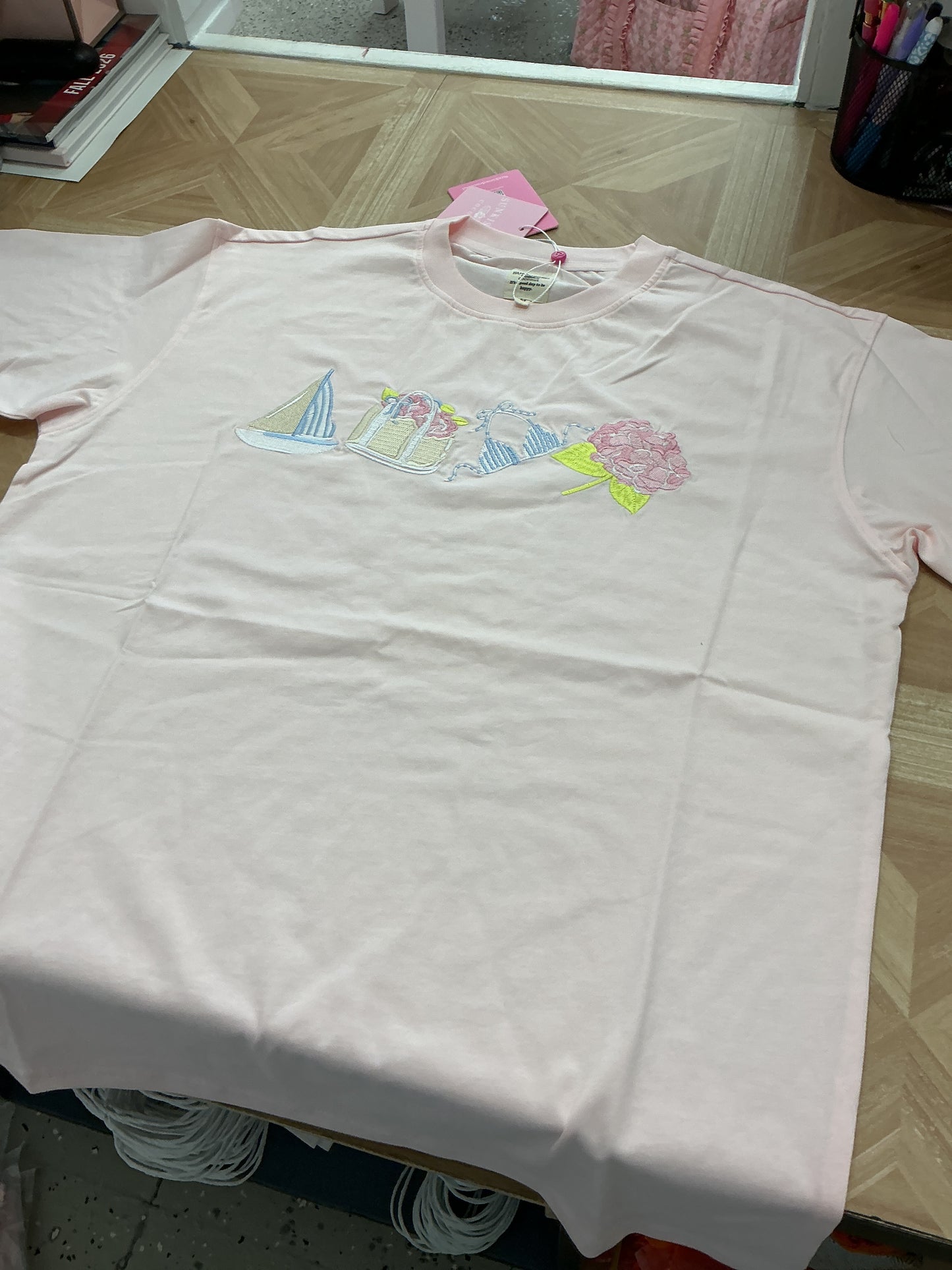 Old harbor pale pink shirt