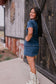 Denim gold button set wit skirt!