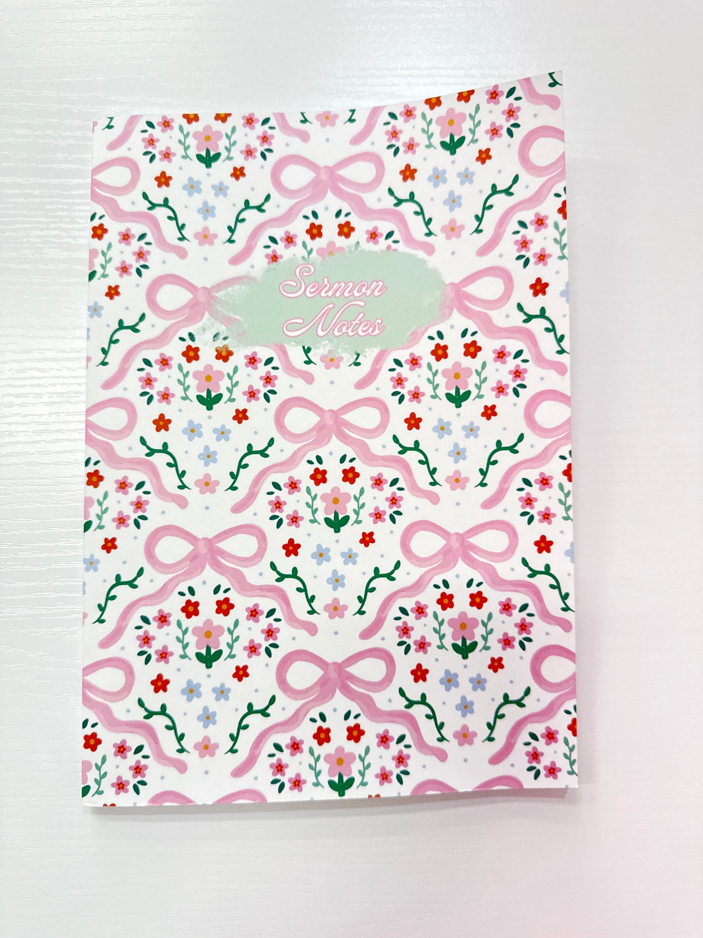 Sermon Notes pink Bow!