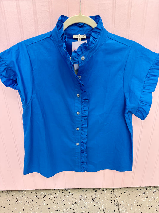 Basic blue button up