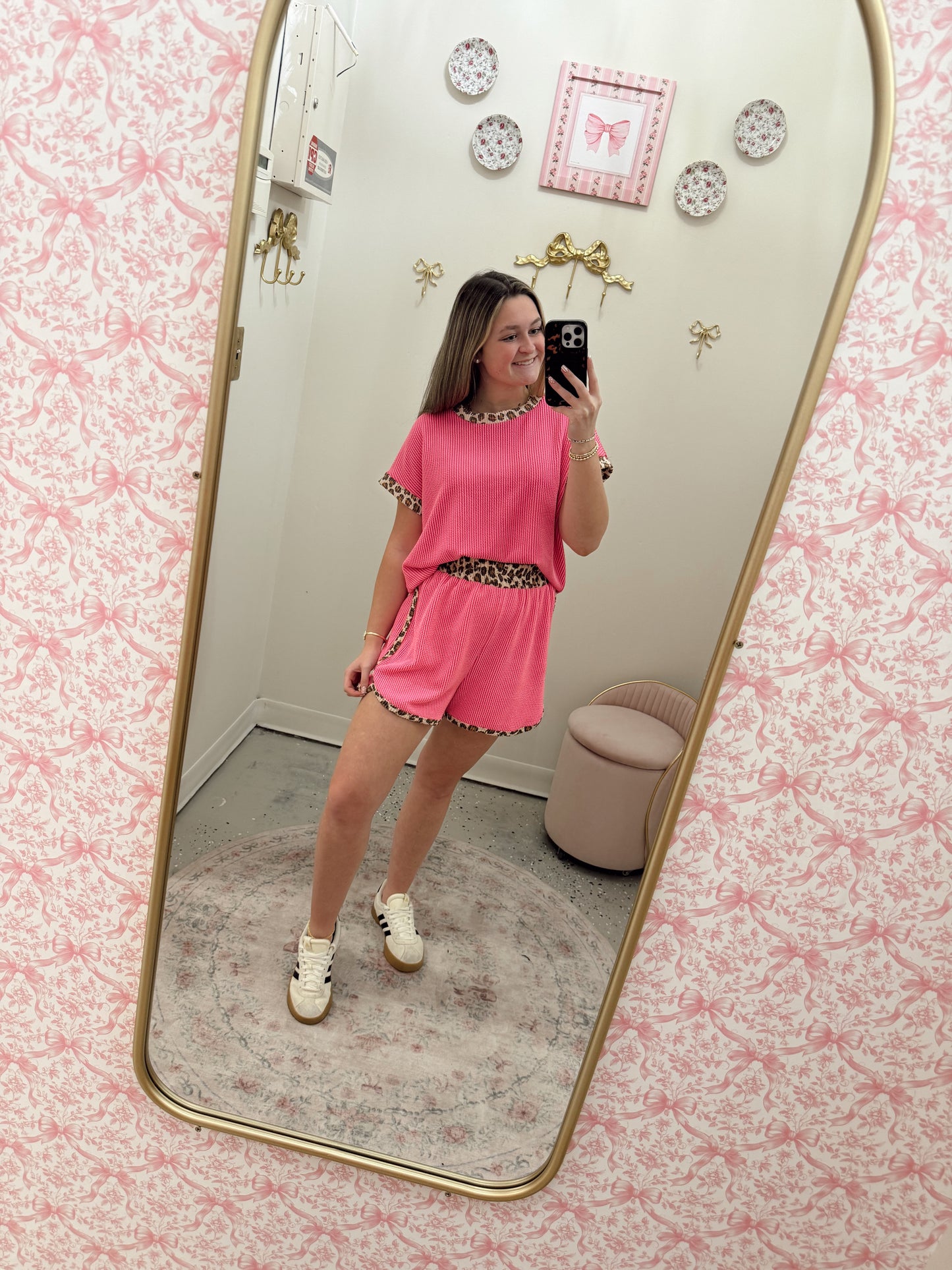 Hot Pink Cheetah set ￼