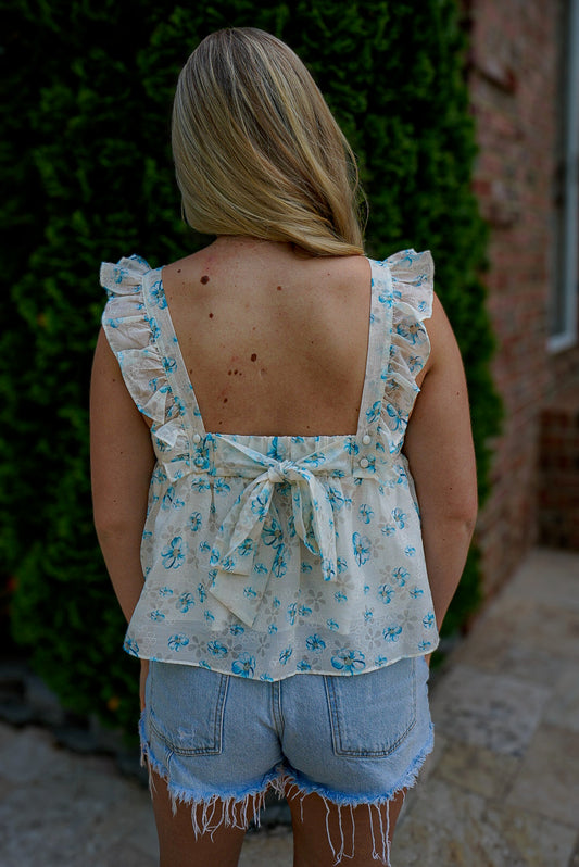 Baby blue doll top
