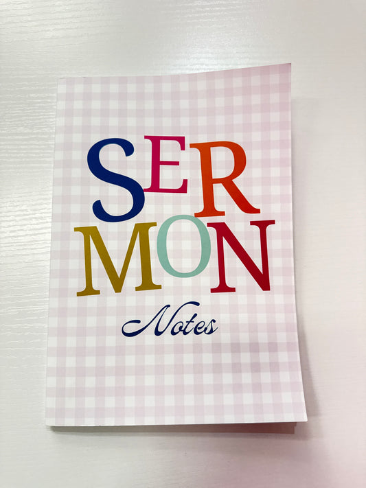 Sermon Notes Pink gingham!