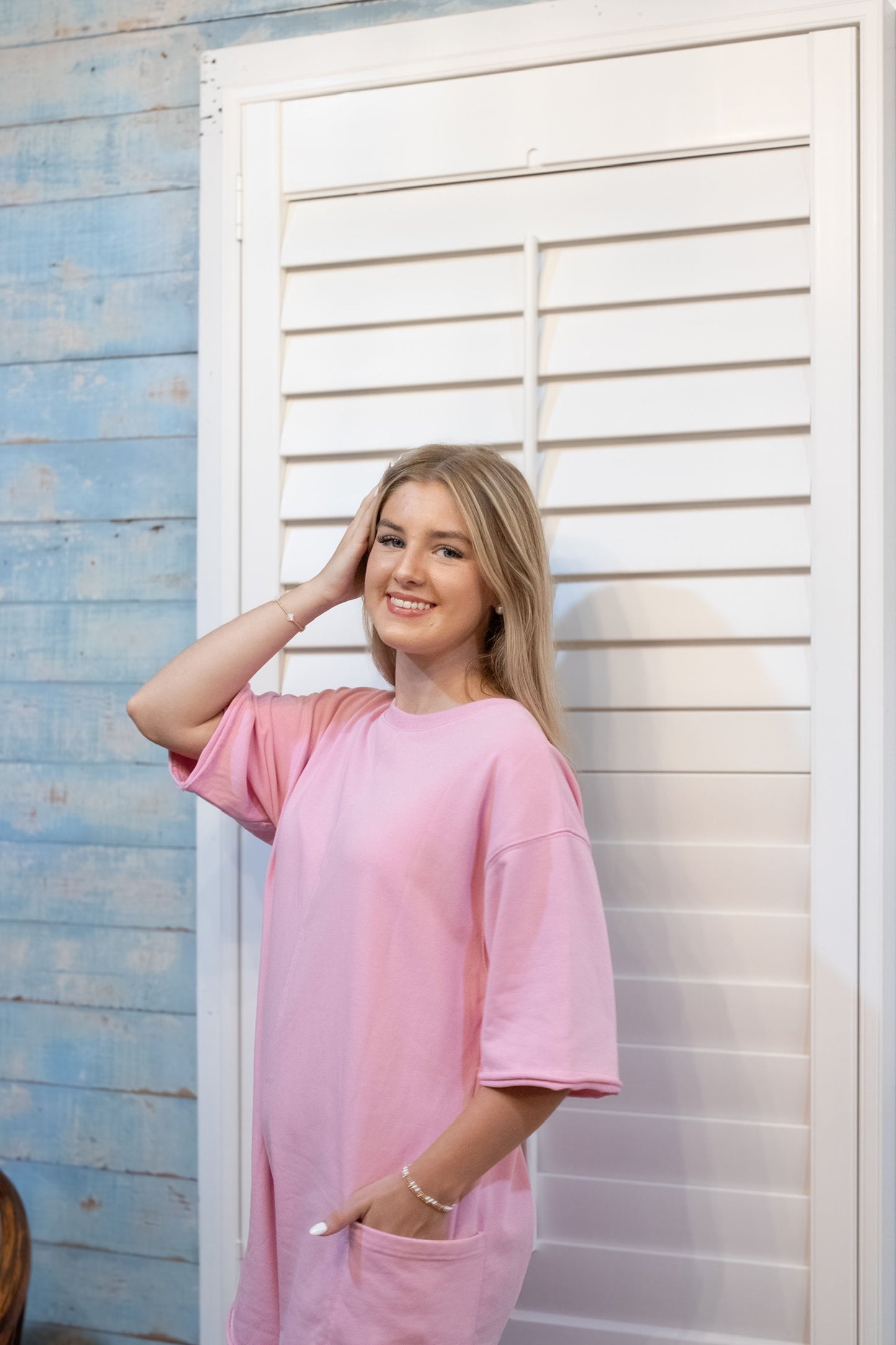 Light pink reversible romper!