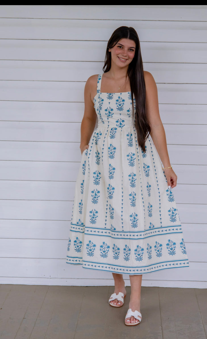 Blue floral detail maxi