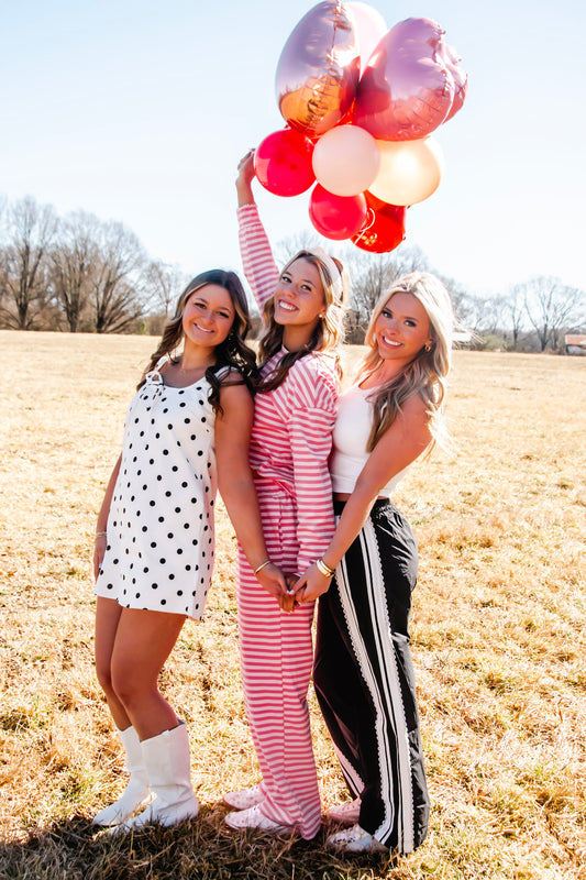 BLACK track pants with lace