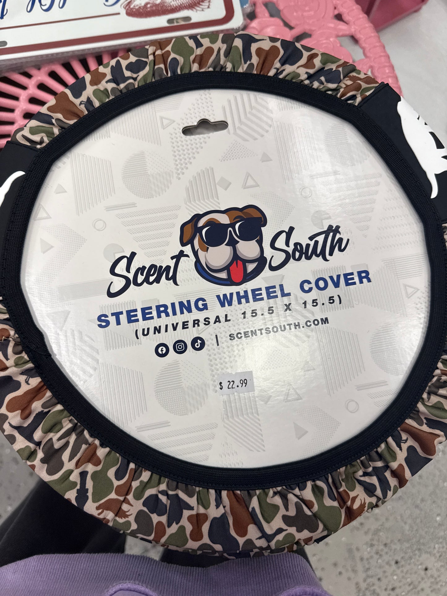 Duckland camo steering wheel cover