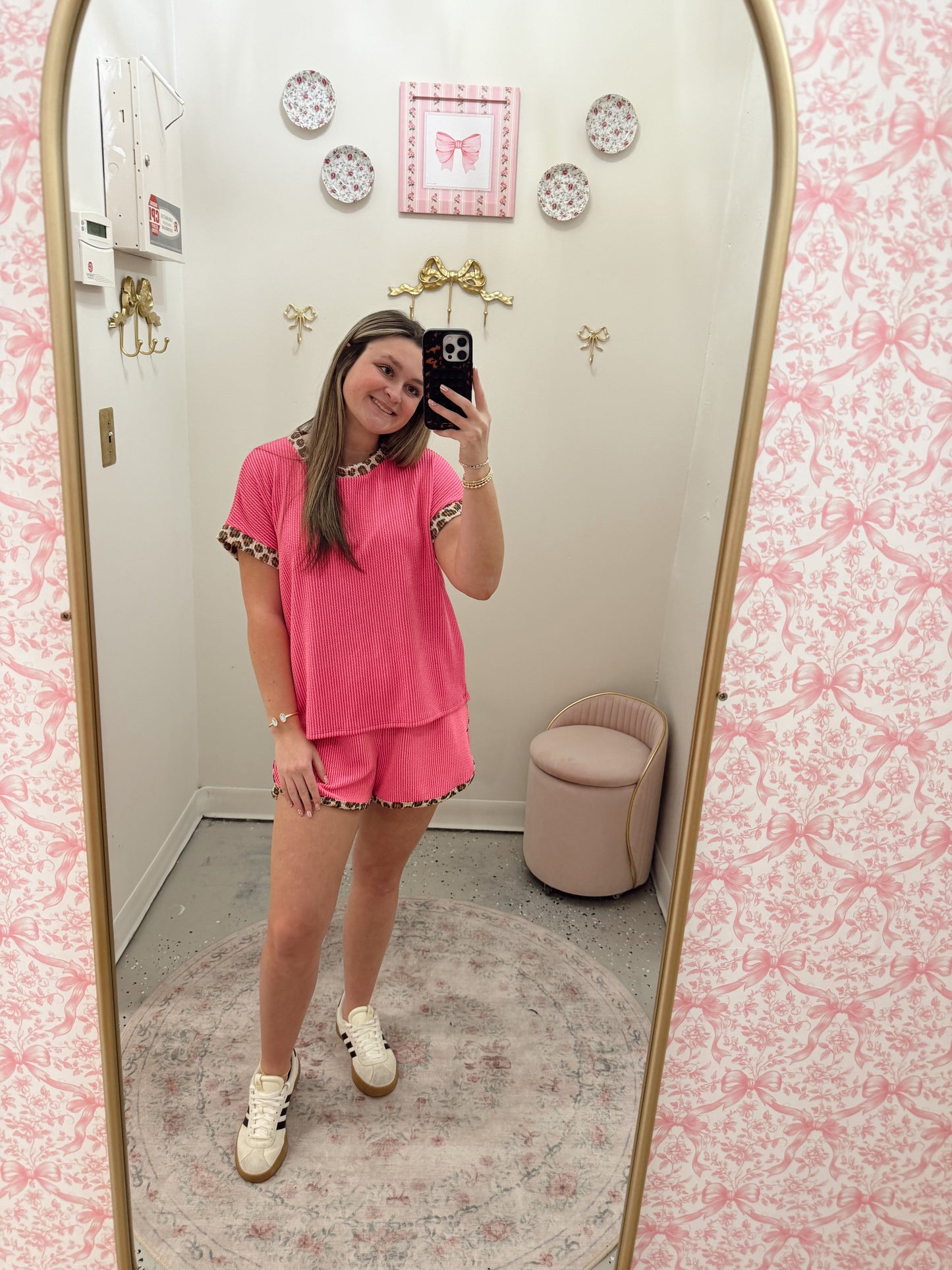 Hot Pink Cheetah set ￼