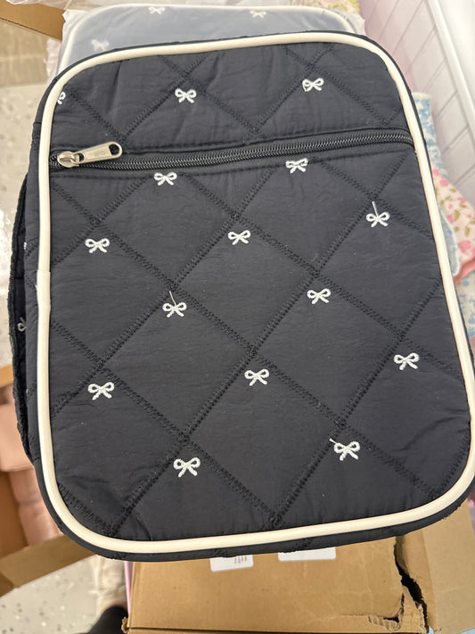 Black and white bow Bible cover