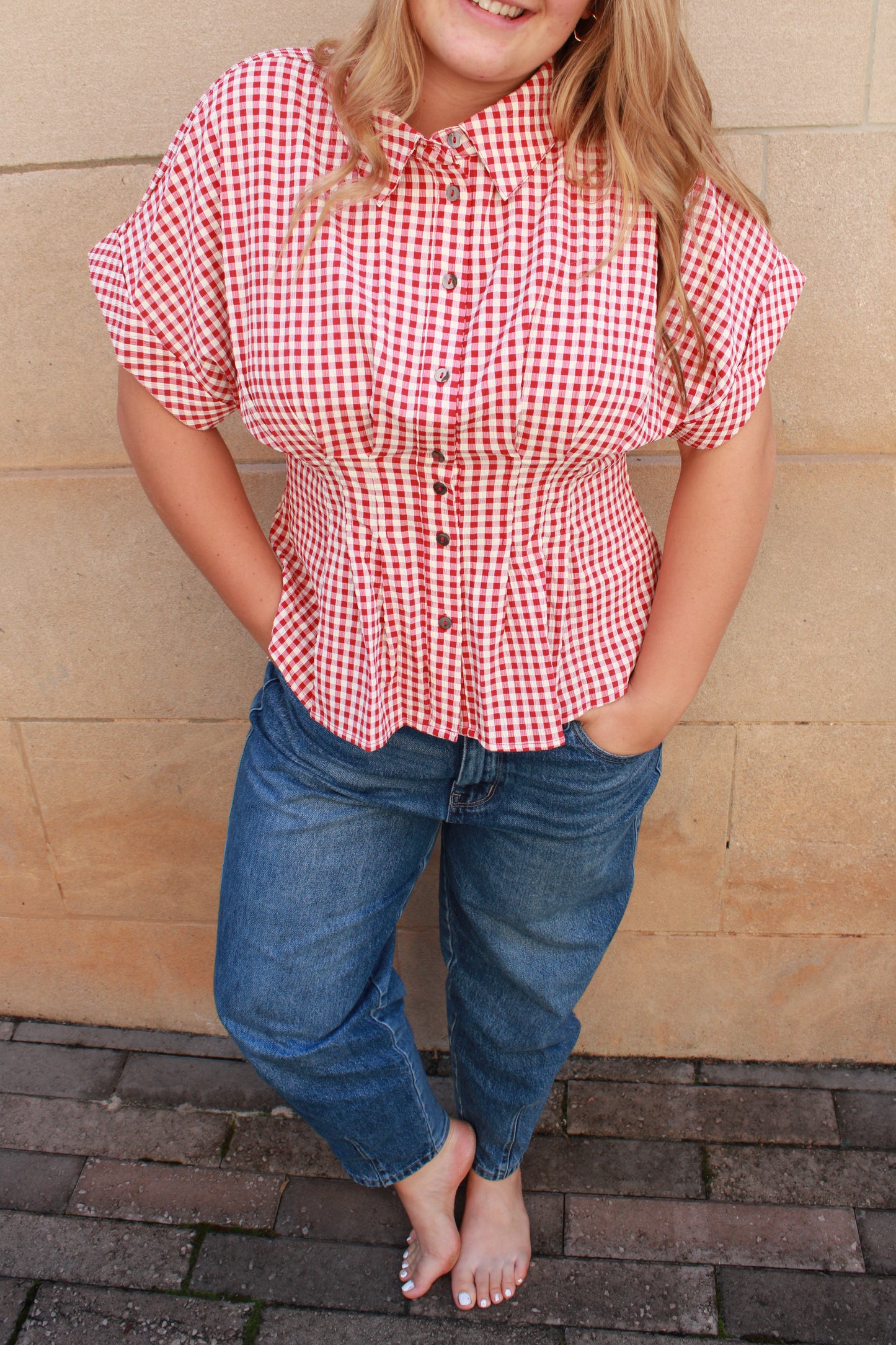 Oh yeah gingham top