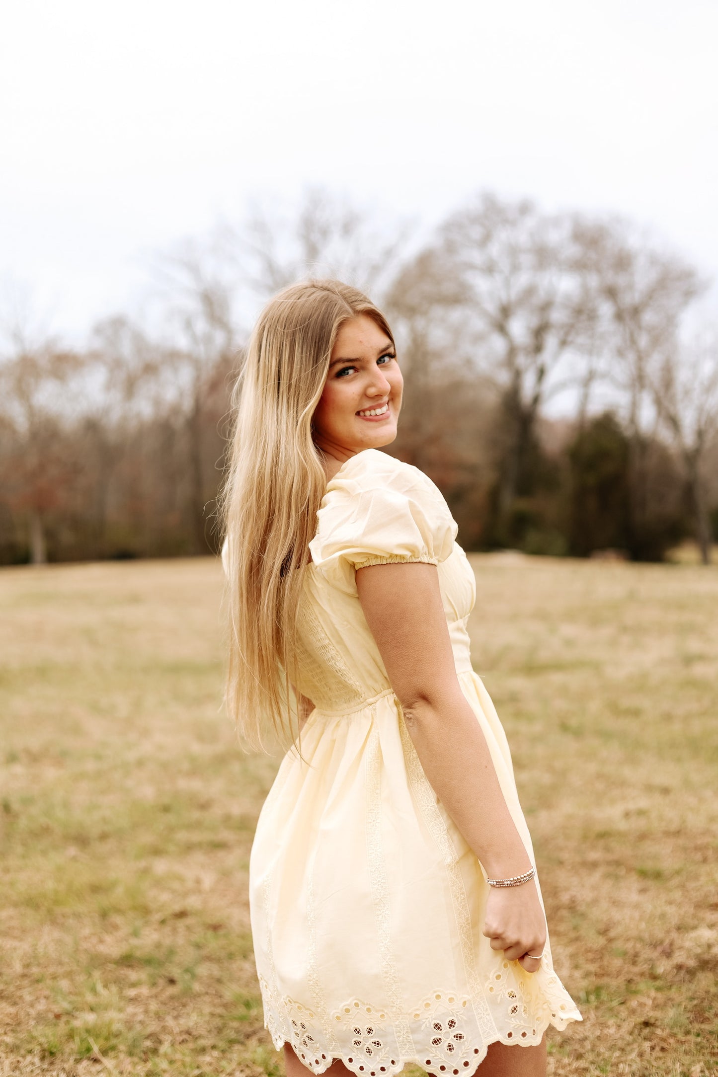 Butter yellow maxi dress