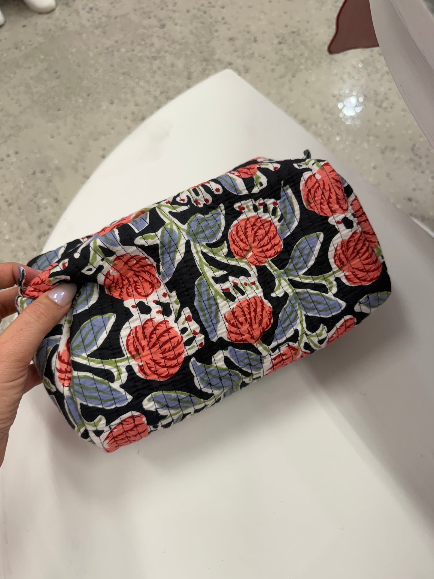 3 N 1 Makeup bags  (Coral Denim )