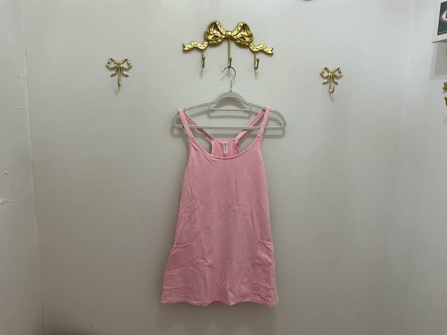 Pink layered romper