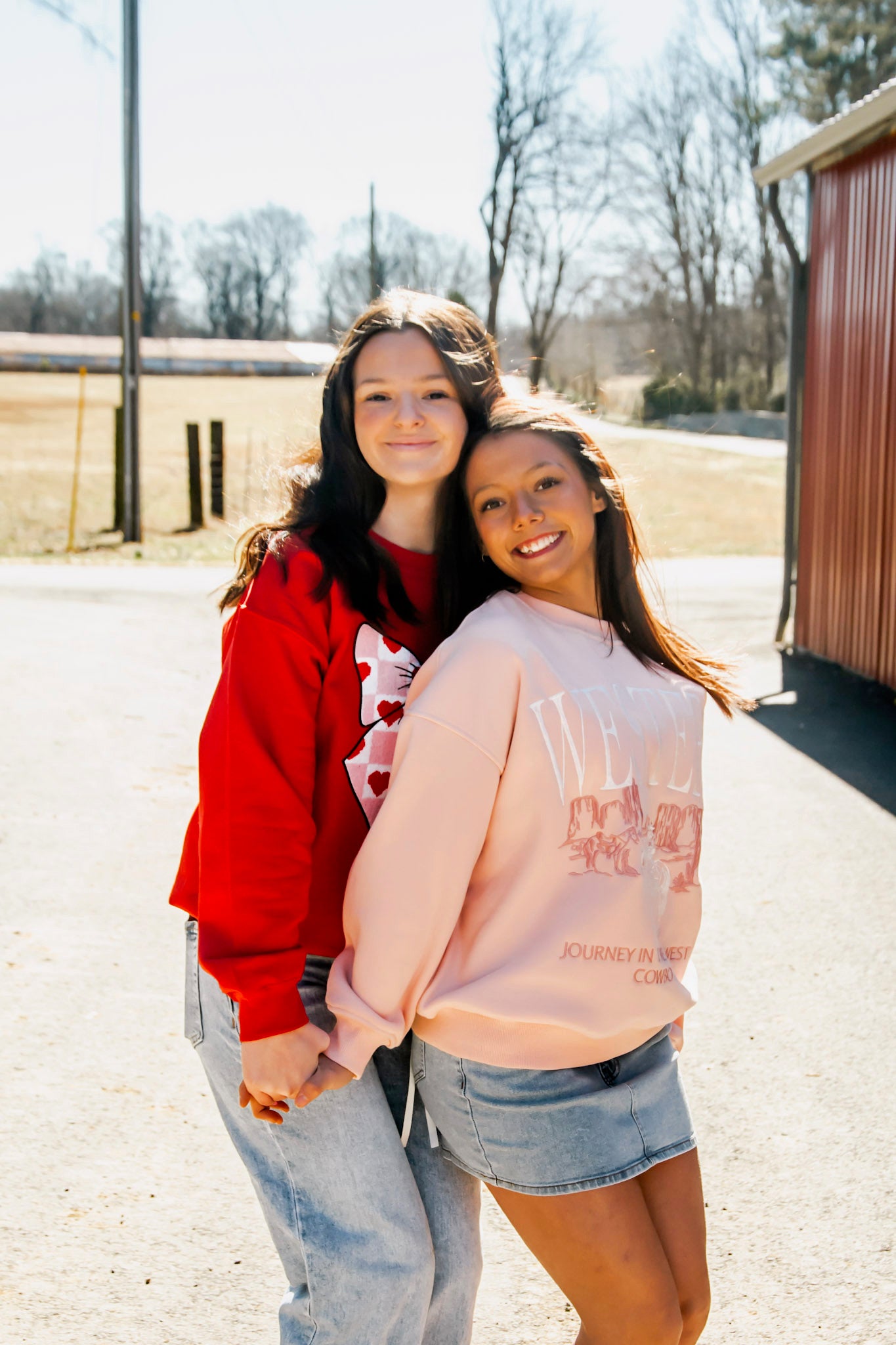 Western pink crewneck!