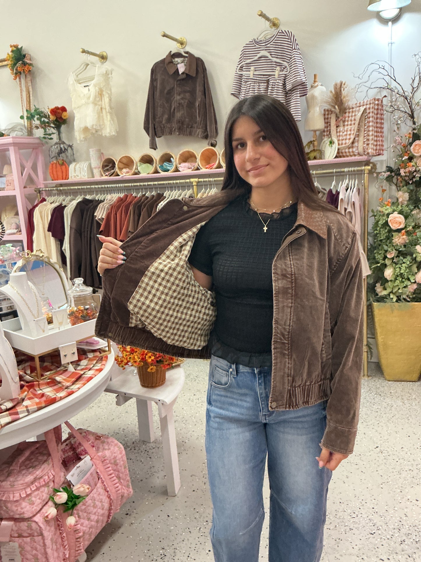 Corduroy brownie jacket