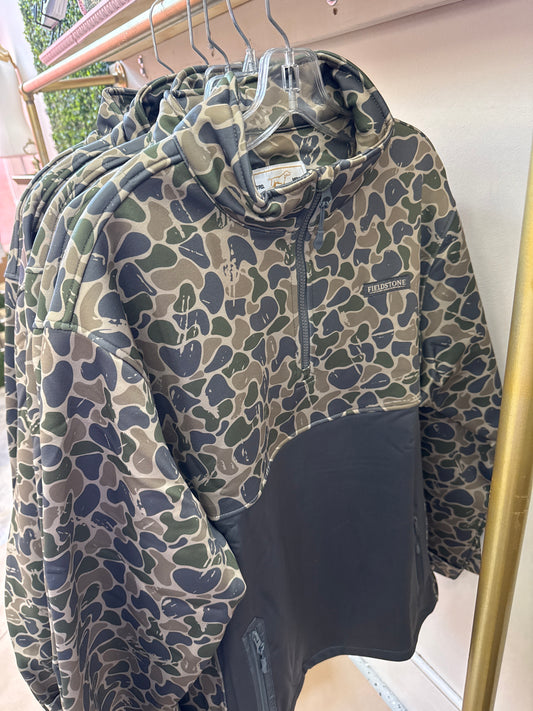 Backwoods camo quarter zip