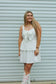 White Bow mini dress