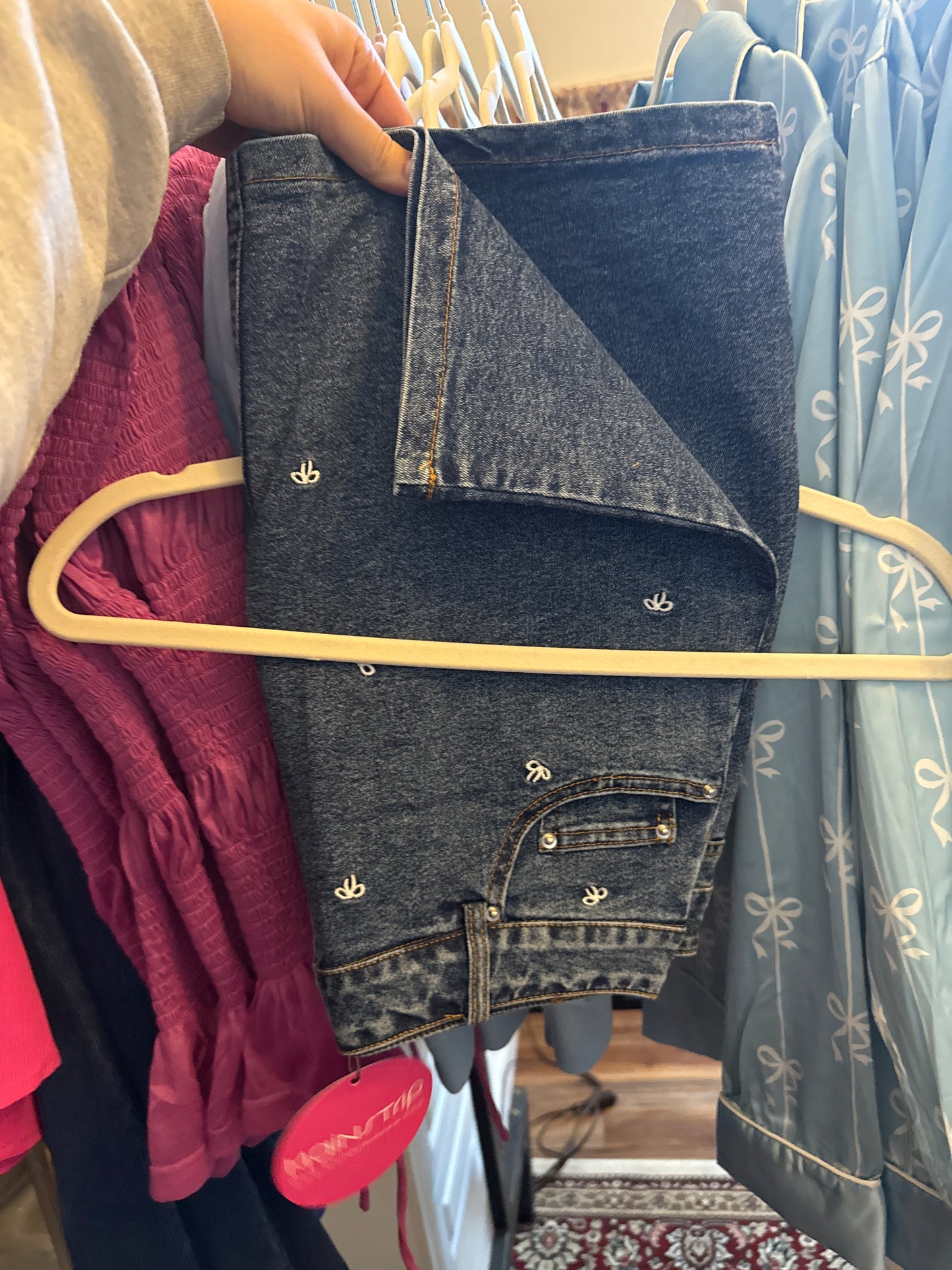 Denim BOW skirt