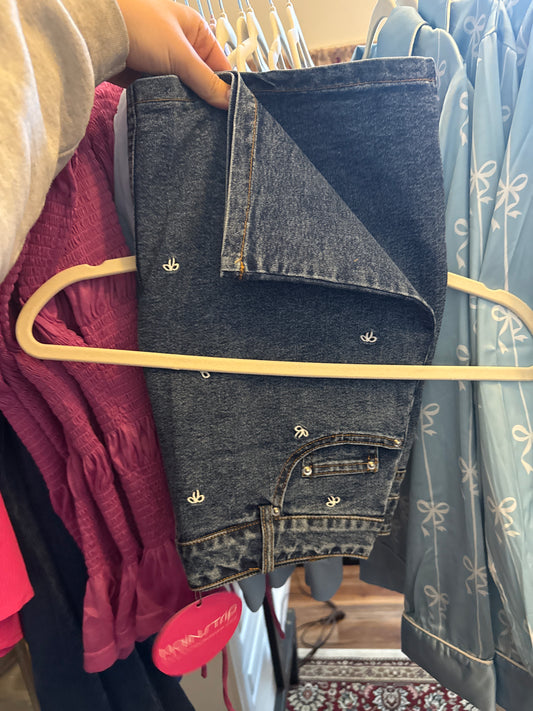 Denim BOW skirt