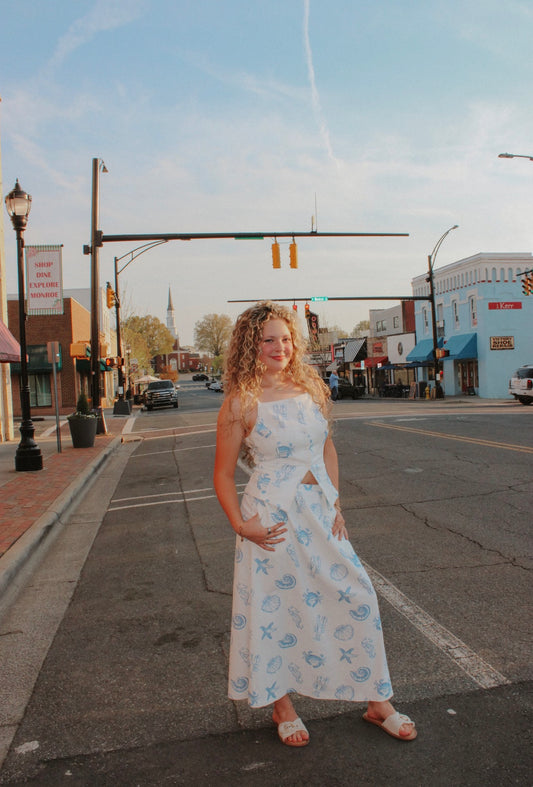 Beachy blue sundress set