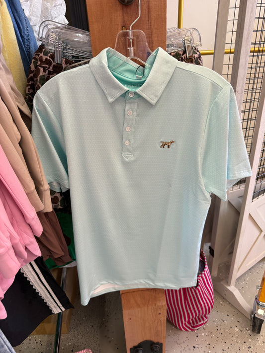 Teal diamond polo