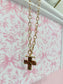 Gold Cross chunky necklace! ￼