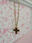 Gold Cross chunky necklace! ￼