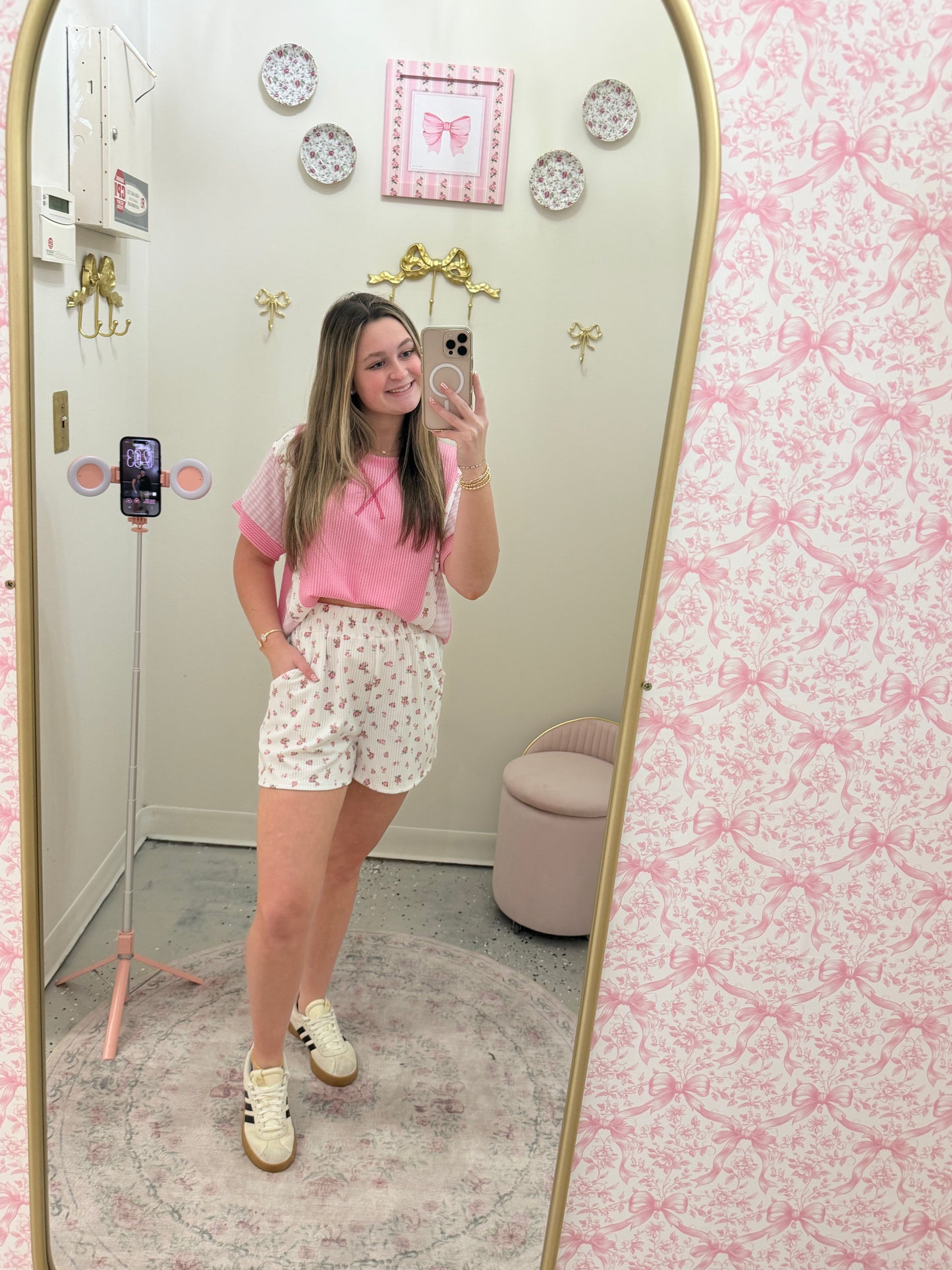 Ribbed Pink LSF patchwork set