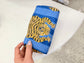 S,M,L blue cheetah stripe Makeup bags