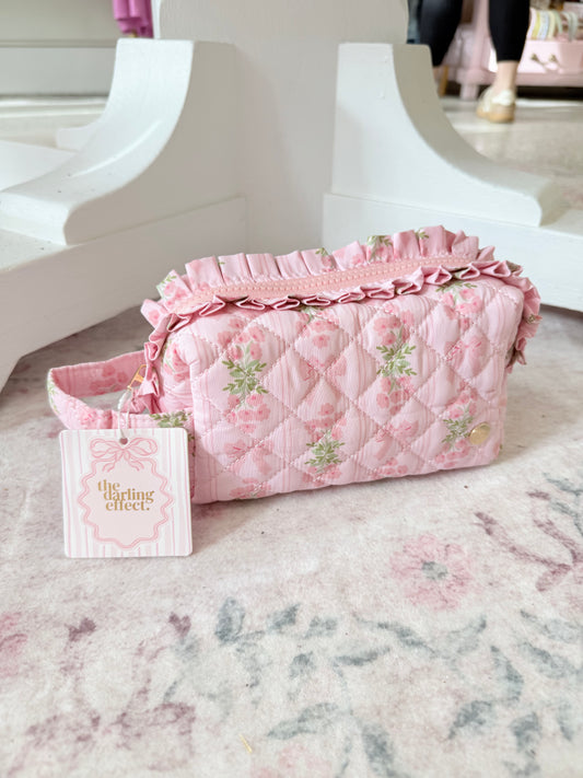 Essentials Quilted Cosmetic Pouch - Oh So Fancy Pink