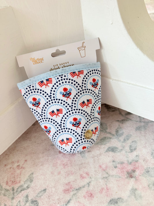 Large Sip Savvy Drink Sleeve - All American Darling