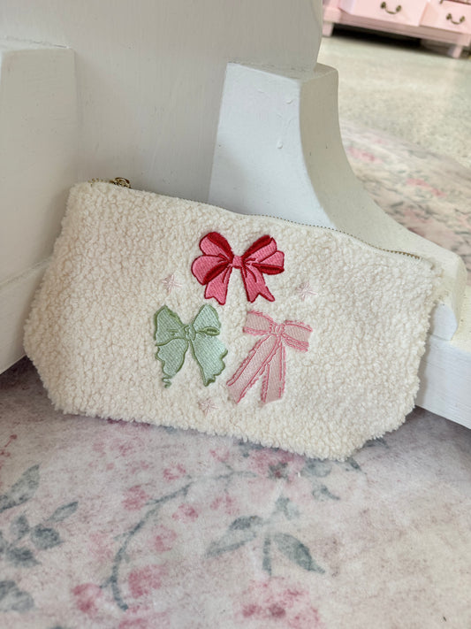 Teddy Zippered Pouch - Bow Affair