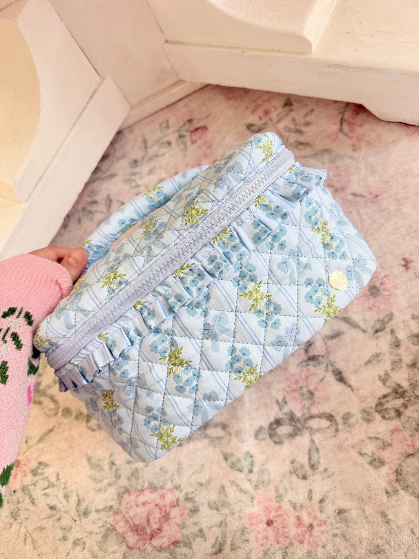 Glam & Go Quilted Cosmetic Bag - Oh So Fancy Blue