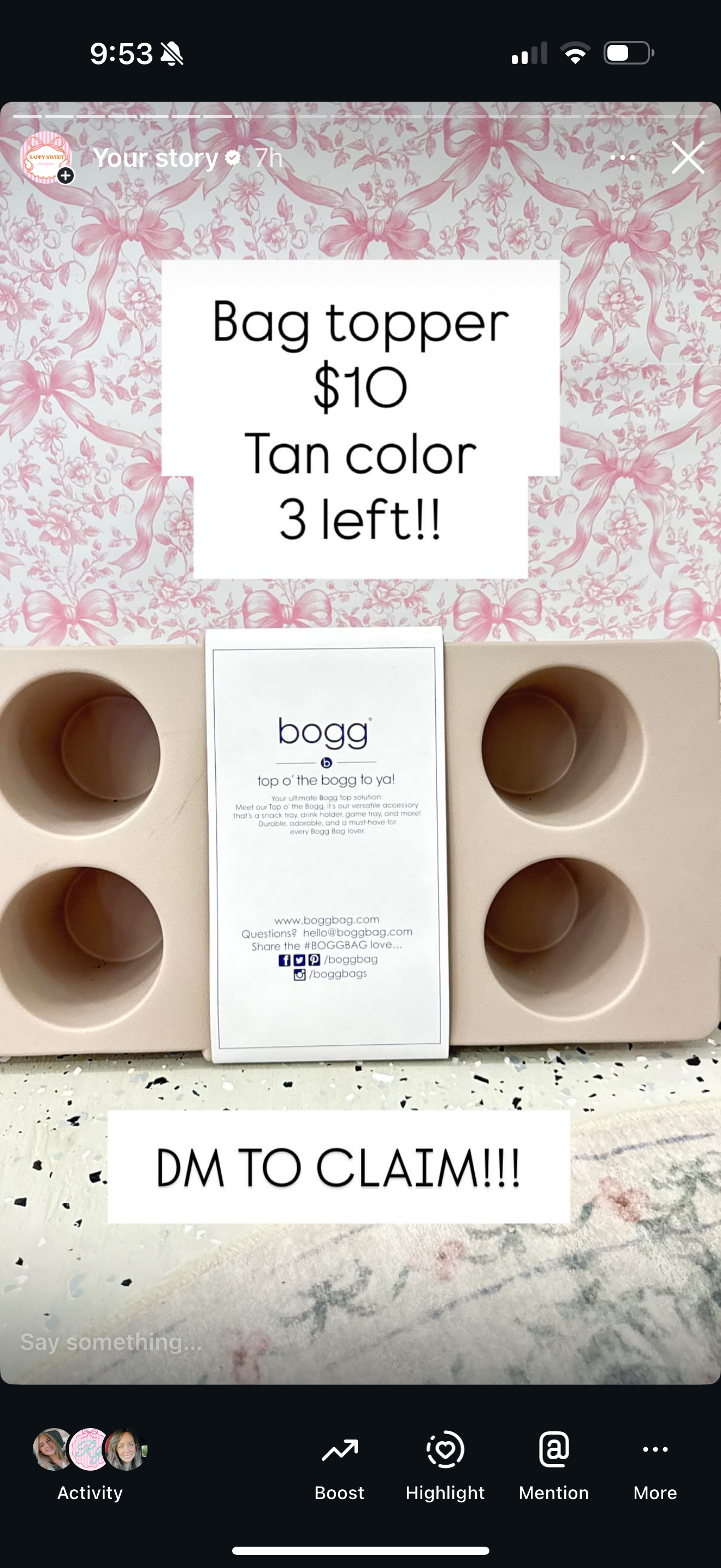 Tan  BOGG TOPPER!