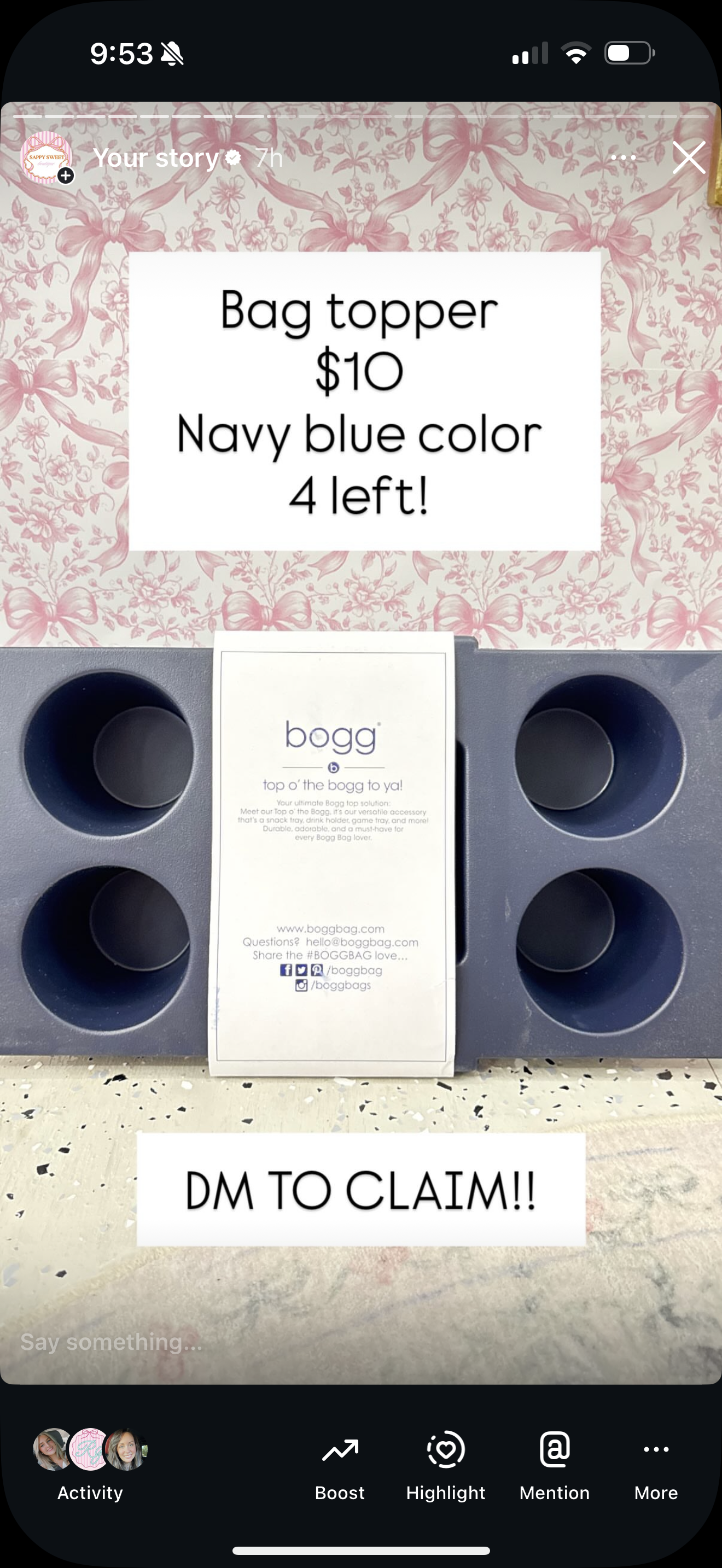 Dark navy  BOGG TOPPER!