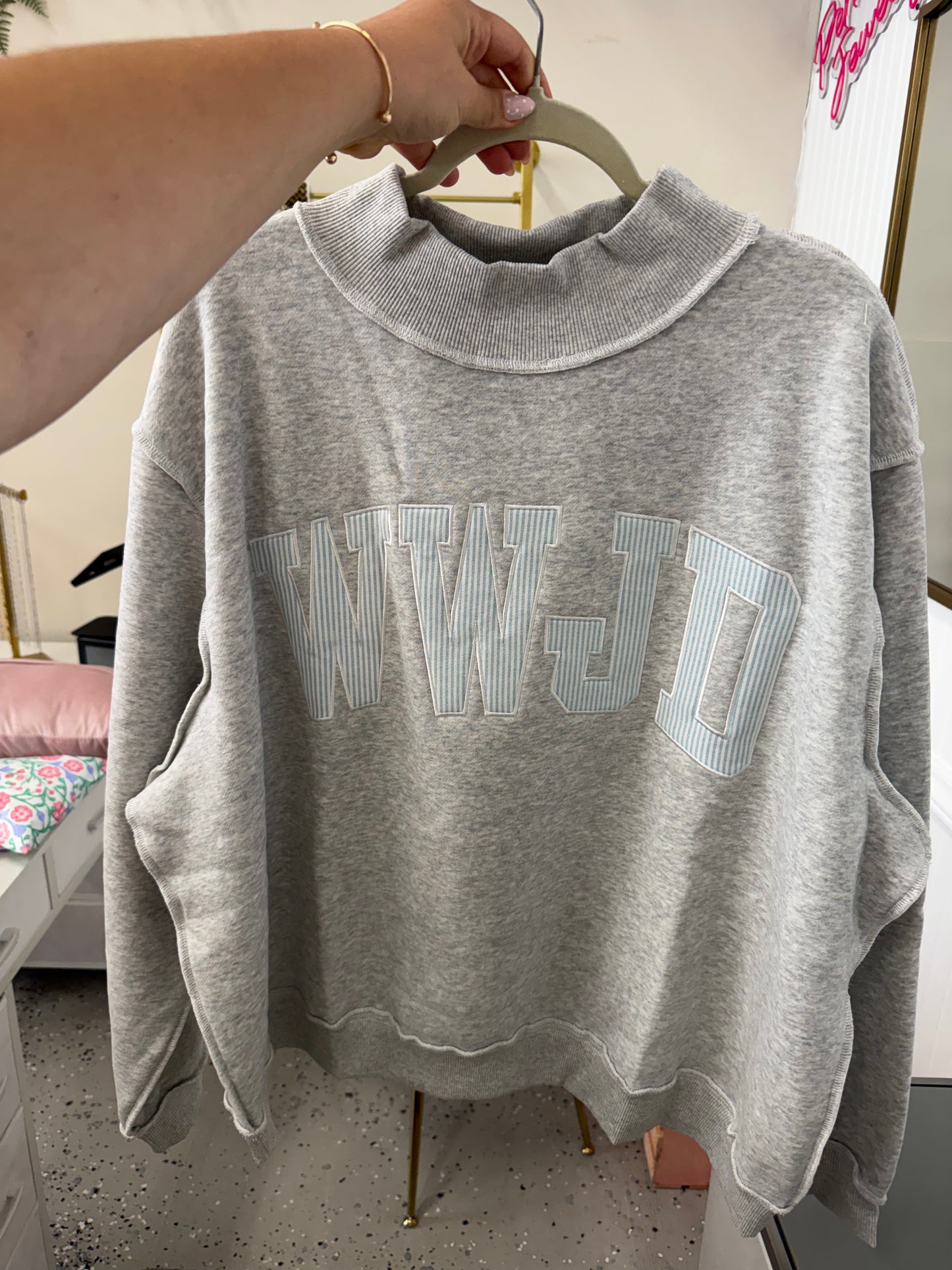 WWJD MOCK-NECK