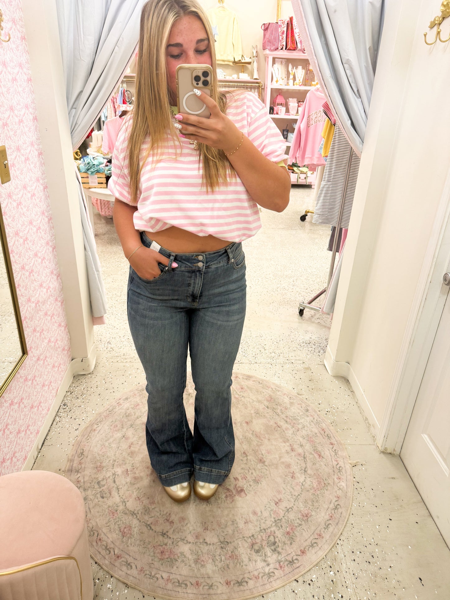 Judy blue boot cut cuff jeans!