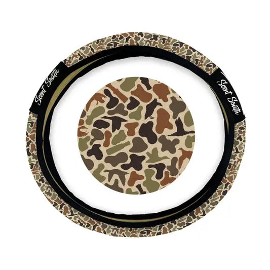 Duckland camo steering wheel cover