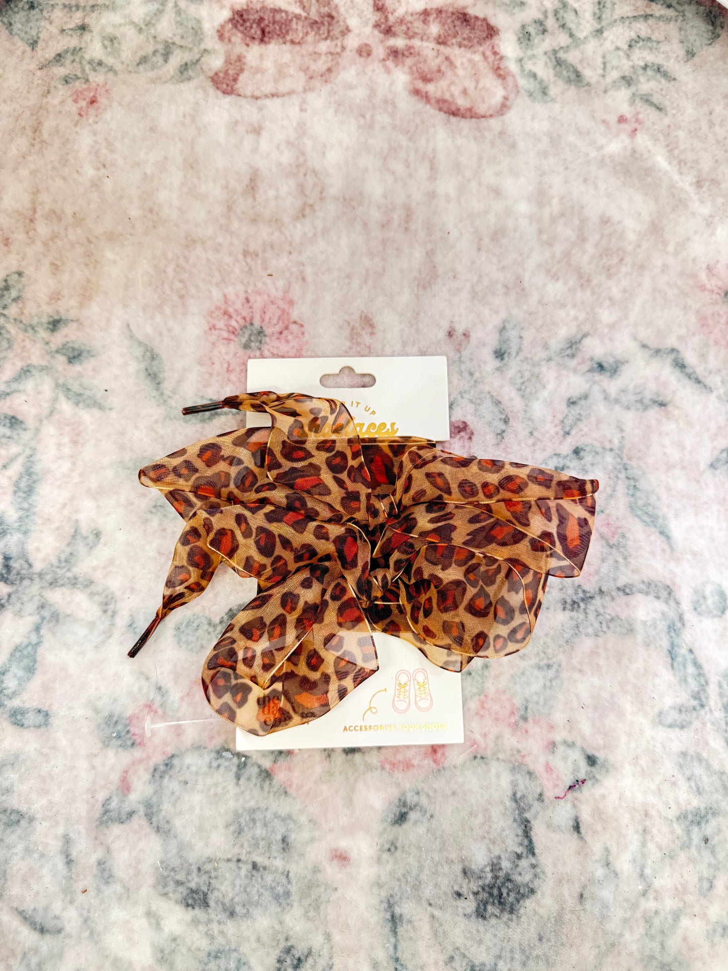 Step It Up Shoelaces - Sheer Cheetah