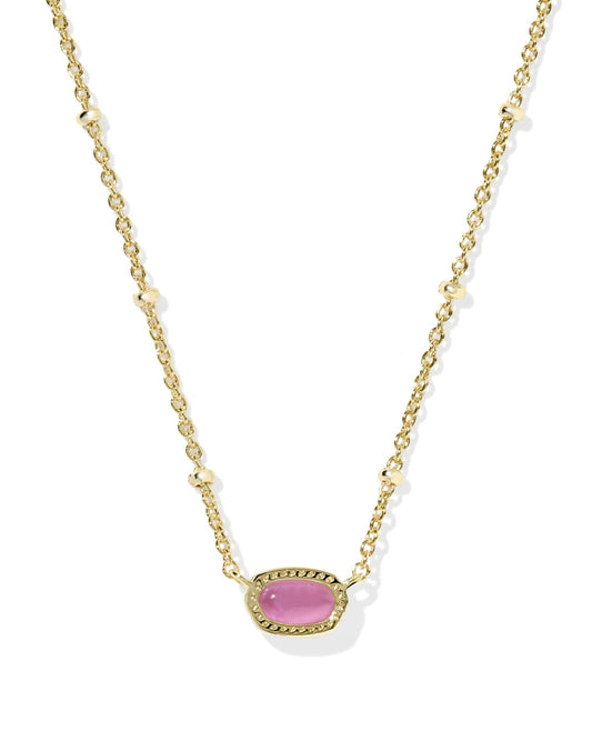 Mini Elisa Necklace, Gold/Azalea