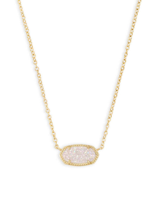 Elisa Necklace, Gold/Iri Drusy