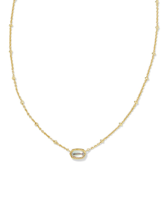 Mini Elisa Necklace, Gold/Dichroic